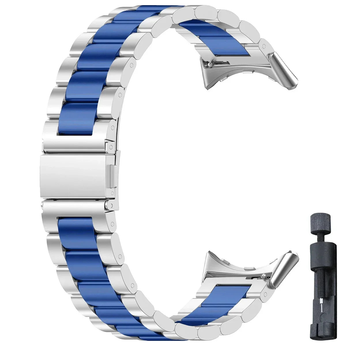 Smartwatch Armband Roestvrij Staal met Verstelbare Schakels voor 41mm en 45mm Horloges Elegante Stijl