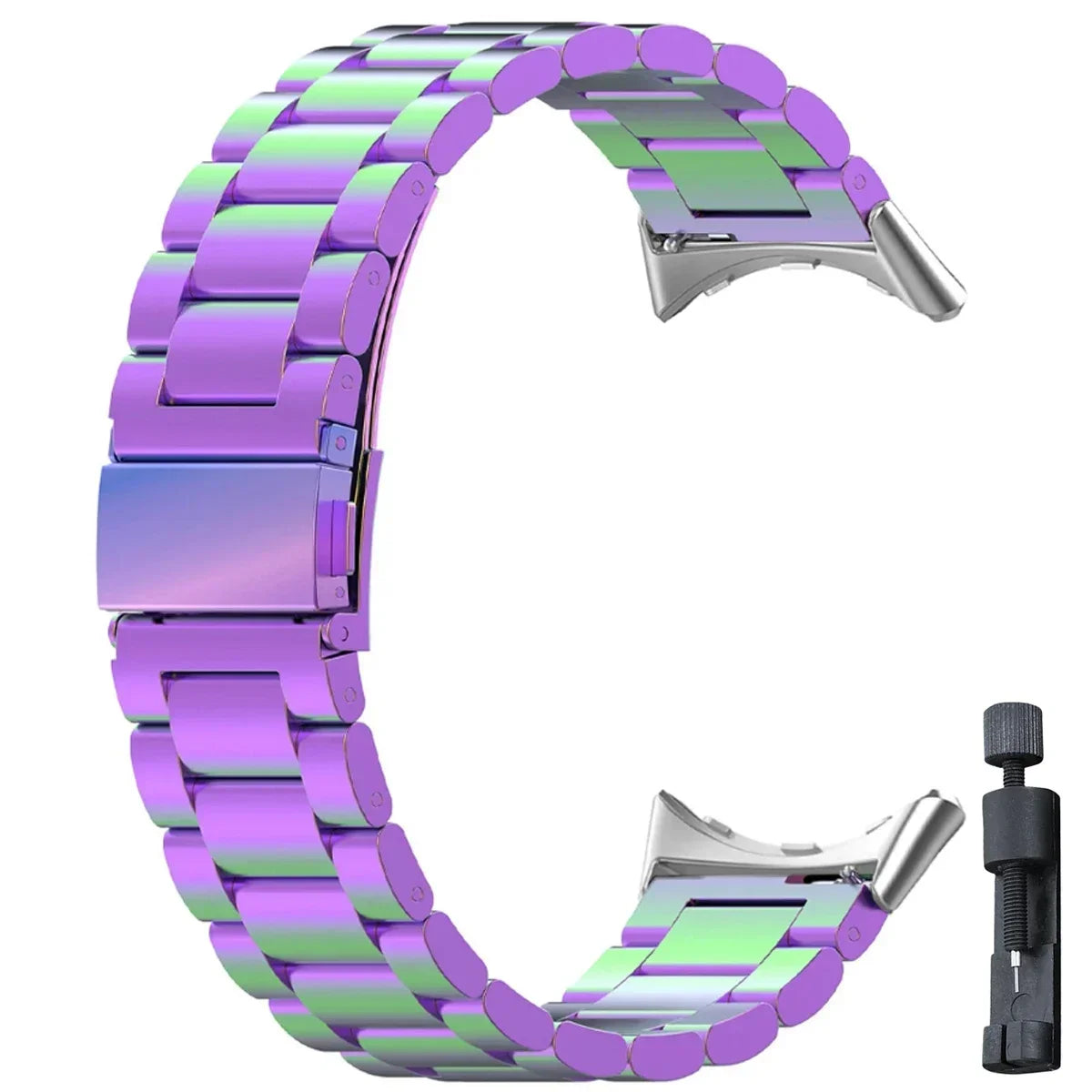 Smartwatch Armband Roestvrij Staal met Verstelbare Schakels voor 41mm en 45mm Horloges Elegante Stijl
