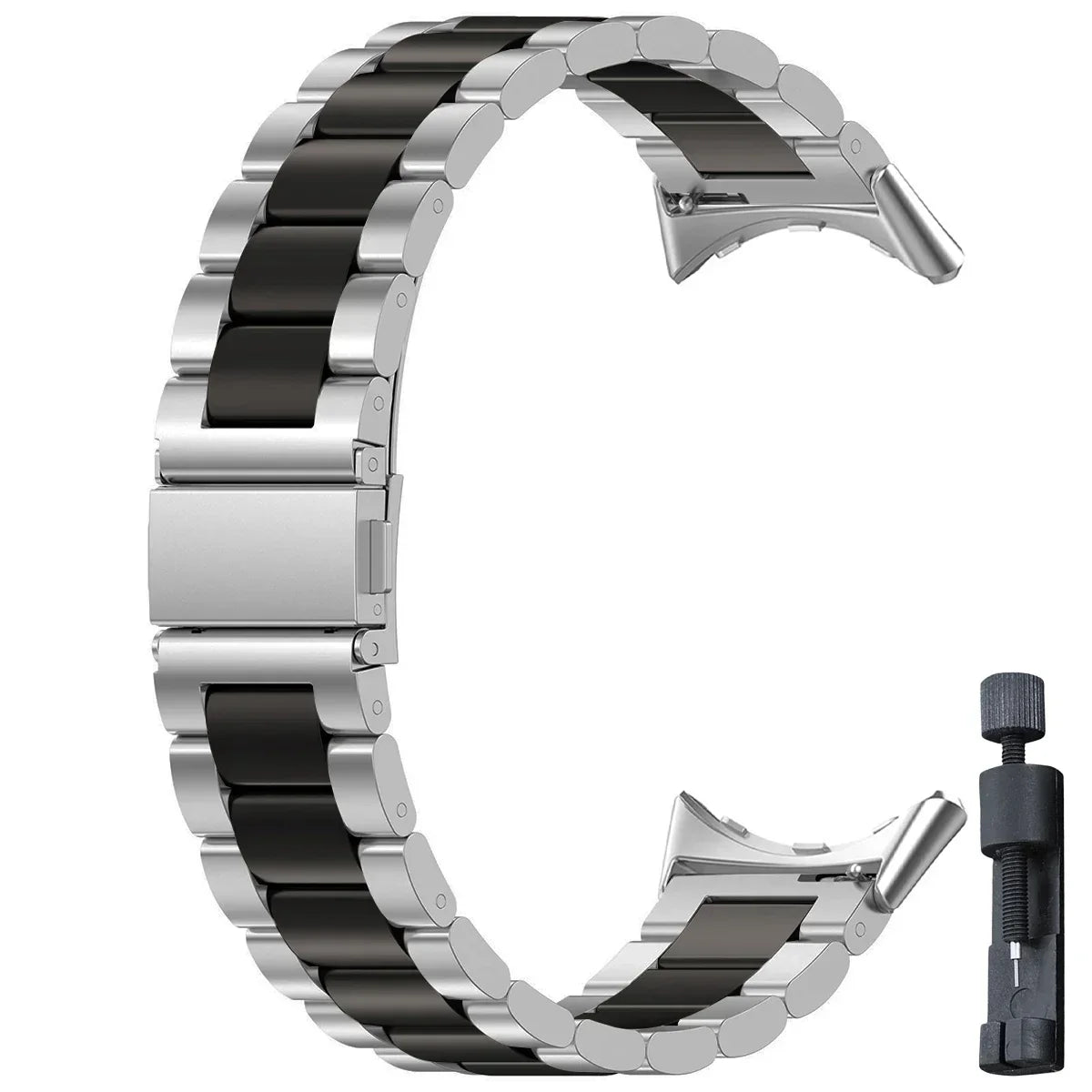 Smartwatch Armband Roestvrij Staal met Verstelbare Schakels voor 41mm en 45mm Horloges Elegante Stijl