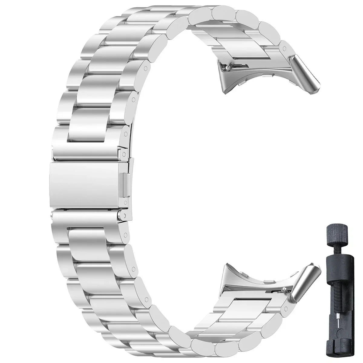 Smartwatch Armband Roestvrij Staal met Verstelbare Schakels voor 41mm en 45mm Horloges Elegante Stijl