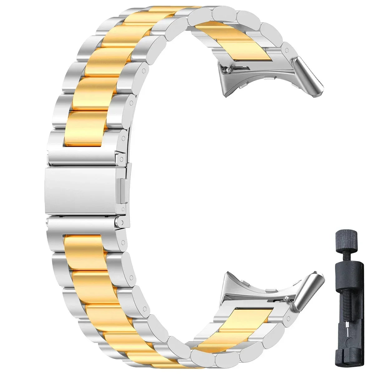Smartwatch Armband Roestvrij Staal met Verstelbare Schakels voor 41mm en 45mm Horloges Elegante Stijl