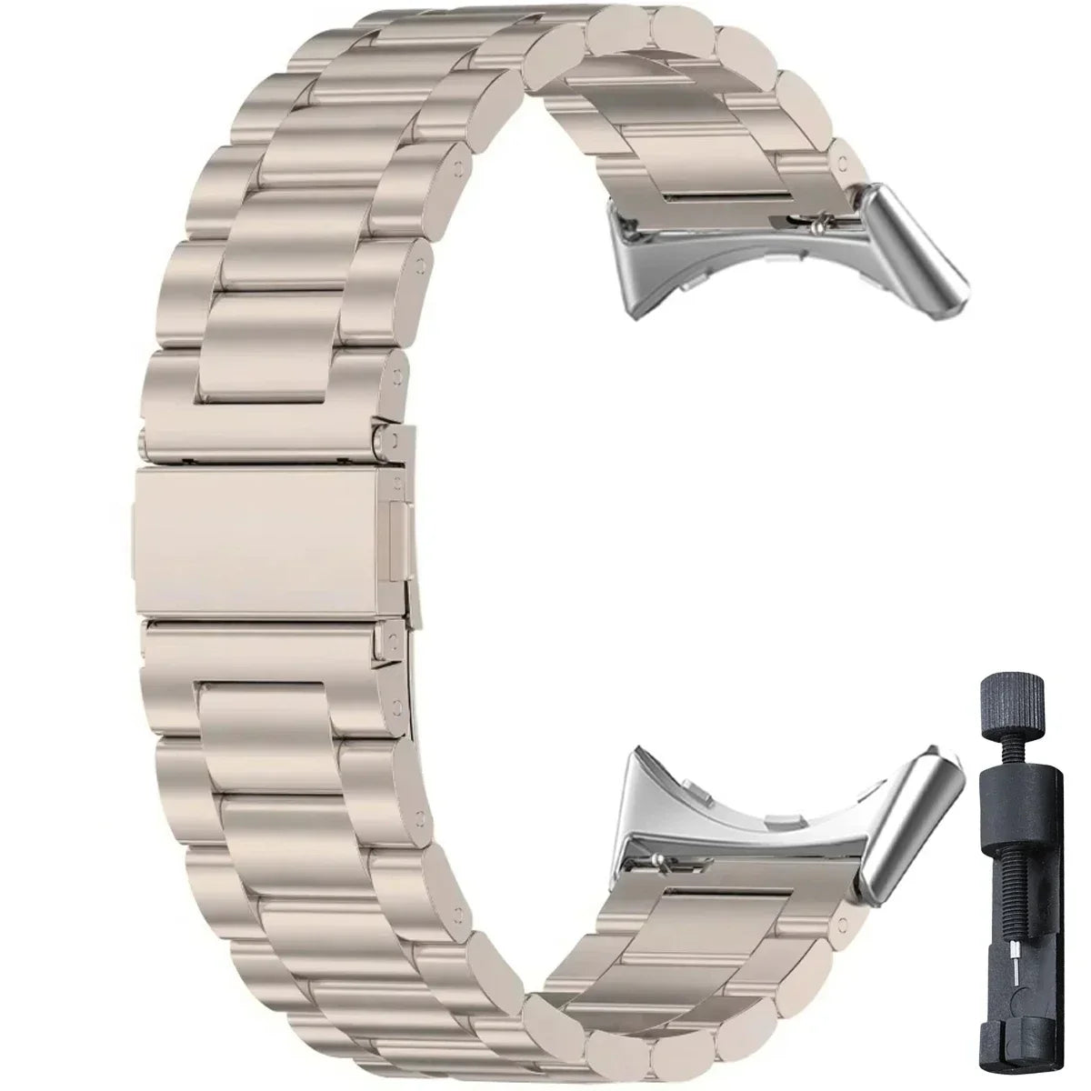 Smartwatch Armband Roestvrij Staal met Verstelbare Schakels voor 41mm en 45mm Horloges Elegante Stijl