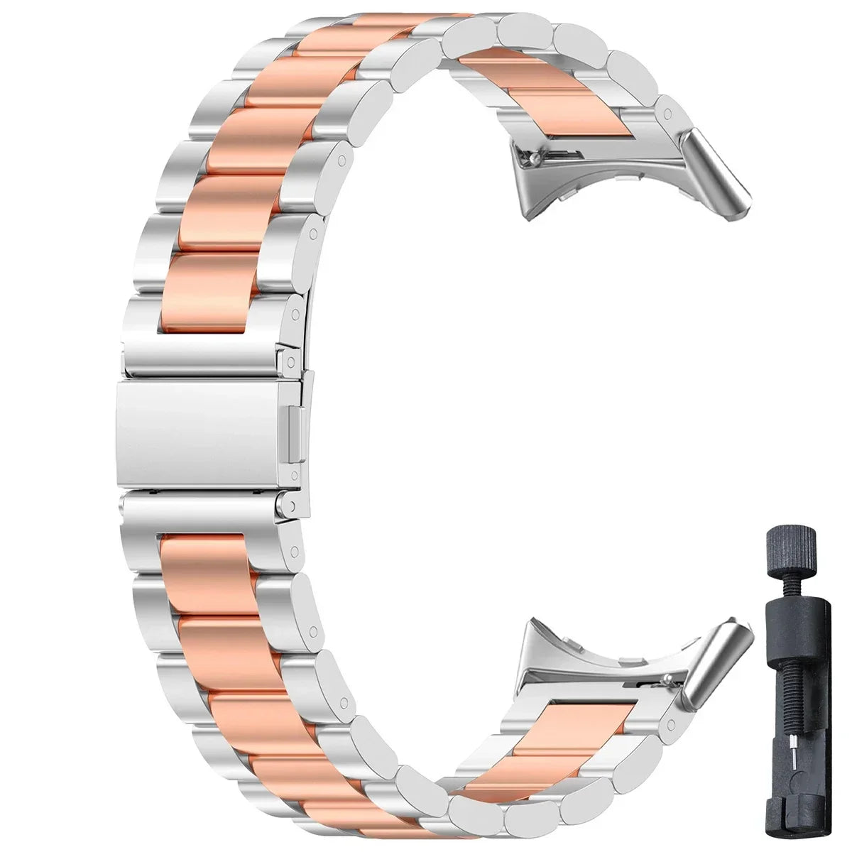 Smartwatch Armband Roestvrij Staal met Verstelbare Schakels voor 41mm en 45mm Horloges Elegante Stijl