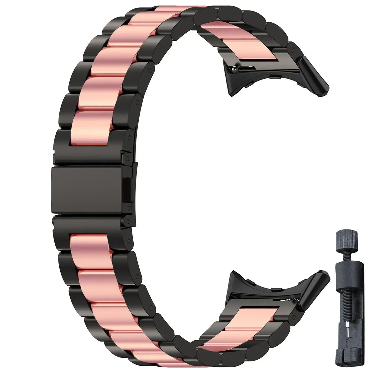 Smartwatch Armband Roestvrij Staal met Verstelbare Schakels voor 41mm en 45mm Horloges Elegante Stijl
