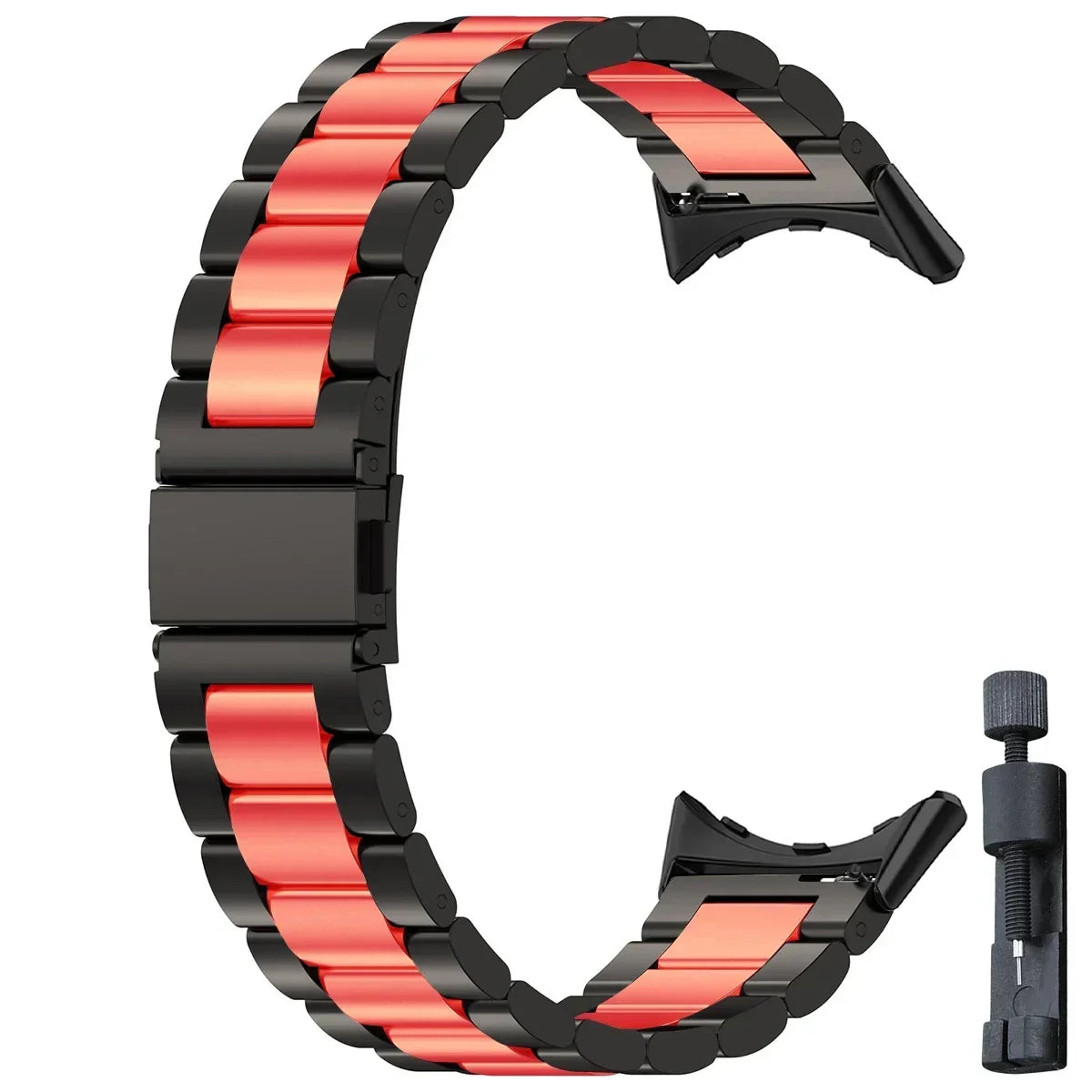 Smartwatch Armband Roestvrij Staal met Verstelbare Schakels voor 41mm en 45mm Horloges Elegante Stijl