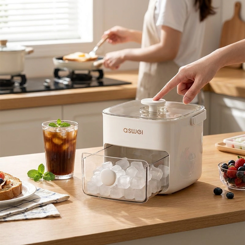 IJsblokjesmachine Met Grote Capaciteit Voor Snel IJsblokjes En IJsbollen In Keuken Of Thuisbar