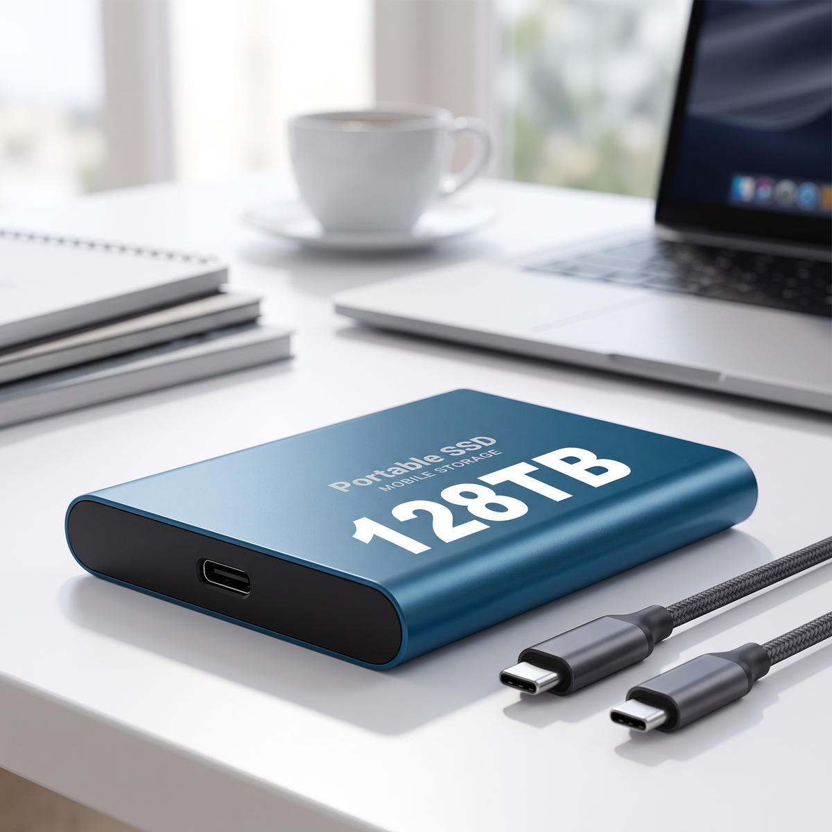 Externe SSD MacBook USB-C 3.1 Compact Plug and Play Zwart Blauw Rood Windows macOS Android