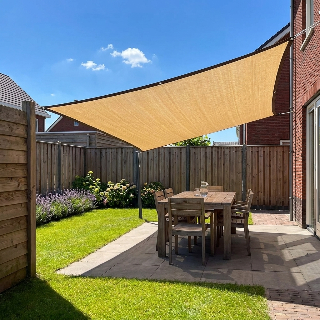Schaduwdoek Tuin met 90% UV-Bescherming - Luchtdoorlatend HDPE Schaduwnet met Metalen Ogen voor Terras, Balkon, Kas en Planten - Zonnedoek, Schaduwscherm en Privacydoek