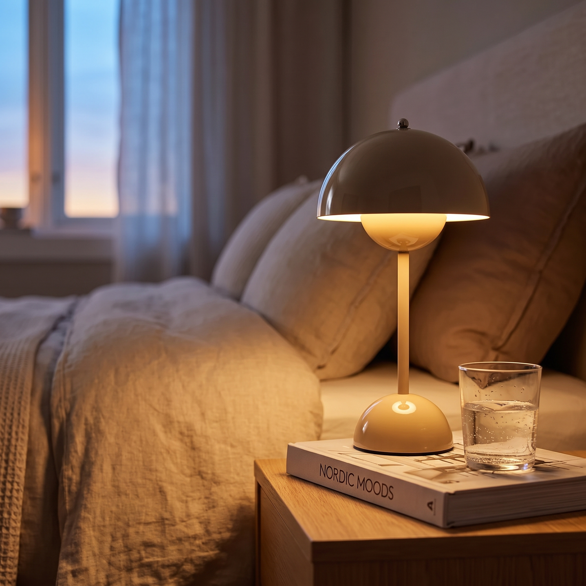 Oplaadbare Tafellamp Draadloos Dimbaar LED Warm Wit 30 cm Sfeerlamp Nachtkastje Woonkamer