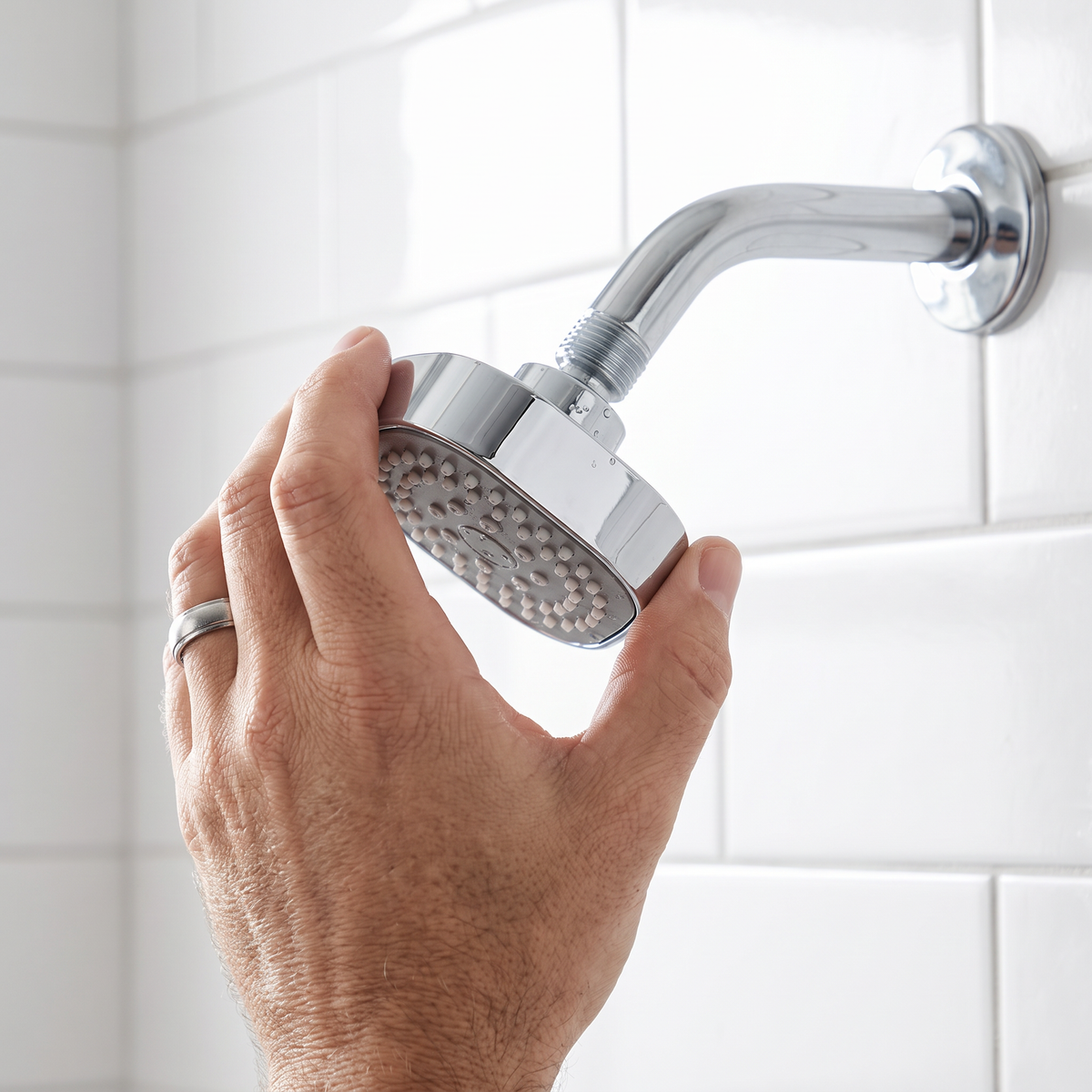 Douchekop Met Filter Ingebouwd Zwart Chroom 3 Standen Standaard Douchearm