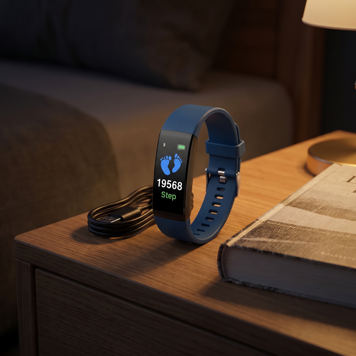 Smartwatch Slaapmonitor Siliconen Band 0,96 Inch Scherm Spatwaterdicht