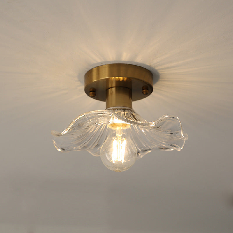 Glazen Plafondlamp Bloesemvorm Ø58cm Warm Wit LED 3000K Aluminium Armatuur Woonkamer Slaapkamer Verlichting