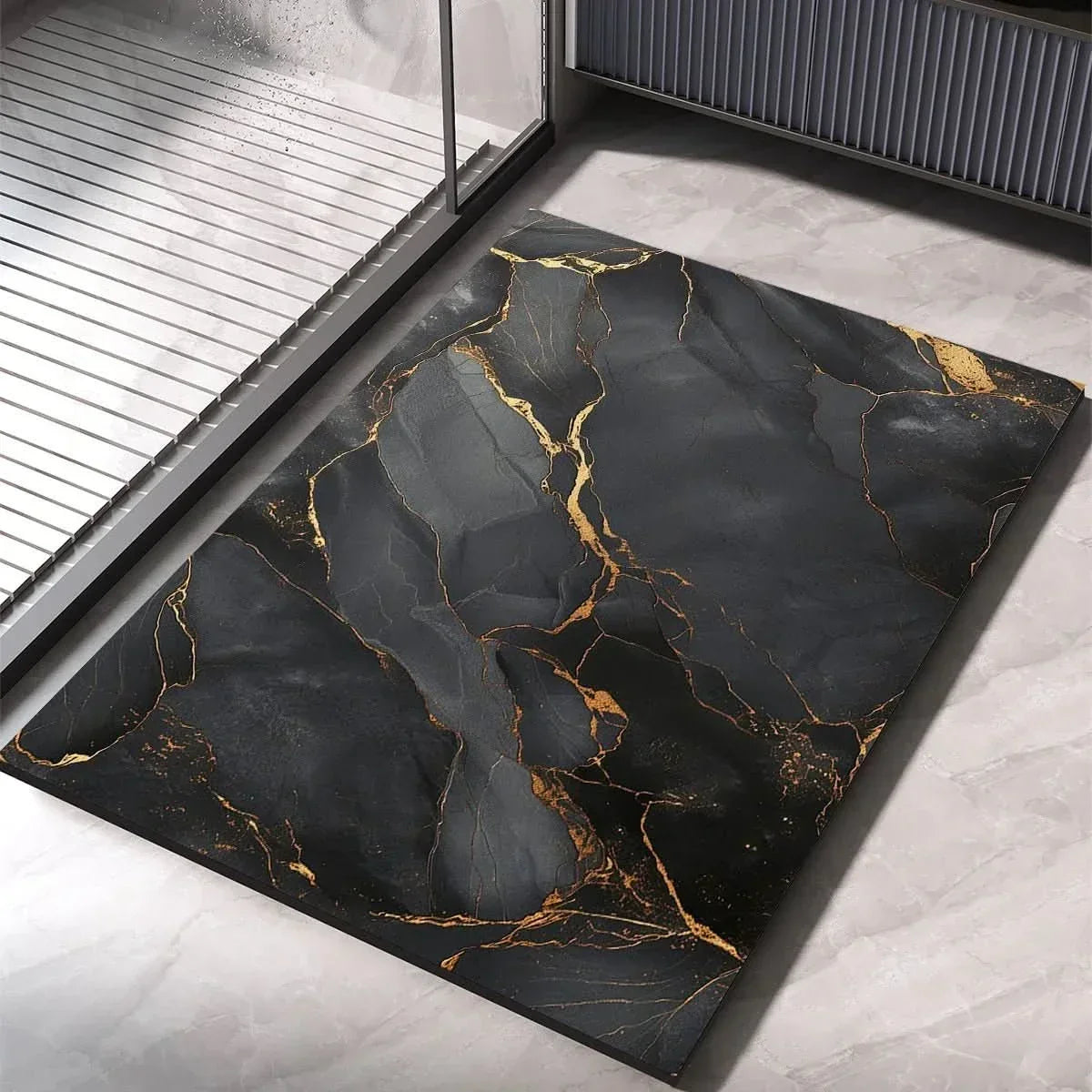 Diatomeeënaarde Badmat Sneldrogend Antislip Absorberend Modern Design voor Douche en Badkamer Wellness