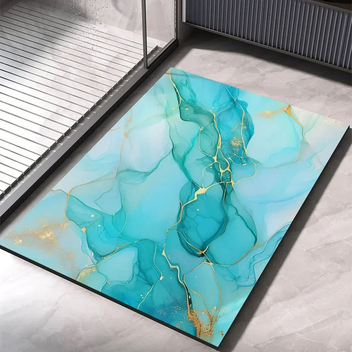 Diatomeeënaarde Badmat Sneldrogend Antislip Absorberend Modern Design voor Douche en Badkamer Wellness