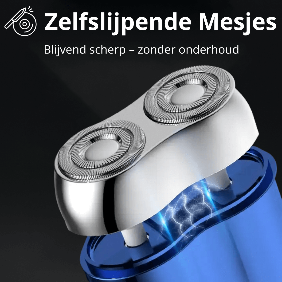 Elektrisch Scheerapparaat Dubbelkops 360° Zwevend Scheerhoofd Nat Droog Oplaadbaar Compact Reisvriendelijk