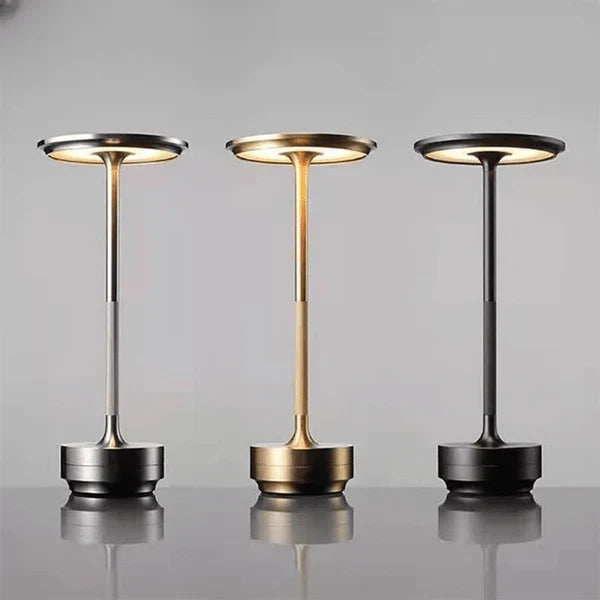 Dimbare Tafellamp Oplaadbaar Waterbestendig Metaal Touch Bediening Draadloos LED Sfeerverlichting Sfeerlamp