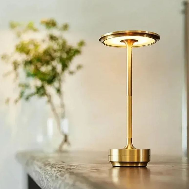 Dimbare Tafellamp Oplaadbaar Waterbestendig Metaal Touch Bediening Draadloos LED Sfeerverlichting Sfeerlamp