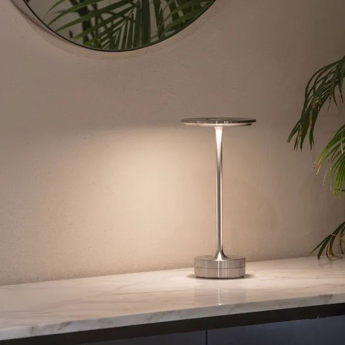 Dimbare Tafellamp Oplaadbaar Waterbestendig Metaal Touch Bediening Draadloos LED Sfeerverlichting Sfeerlamp