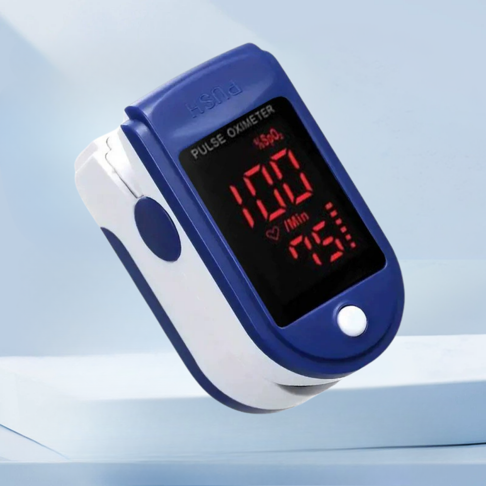 Vingerpulsoximeter Digitaal Saturatiemeter Hartslag Zuurstof Thuis Onderweg Gezondheidsmeting Compact