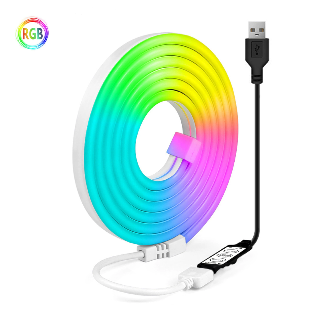 Slimme LED-strip met App-bediening Muziekmodus Bewegingssensor Flexibel Multicolor 100-500cm Sfeerverlichting