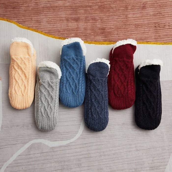 Antislip Huissokken met Fleece Voering - Warme Thermische Sokken voor Thuis Ziekenhuis en Binnen Comfort