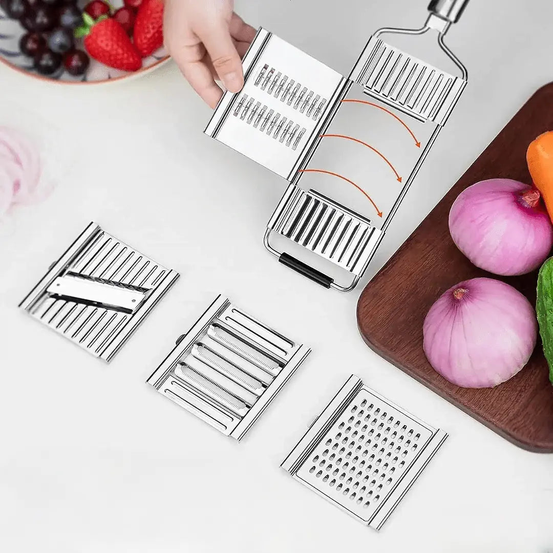 Roestvrijstalen Rasp - Multifunctionele Keukenrasp met Ergonomisch Handvat voor Groenten & Kaas