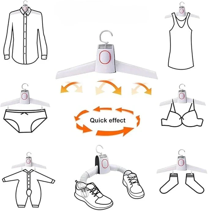 Elektrisch Reisdroogrek voor Kleding - Compact Opvouwbaar
