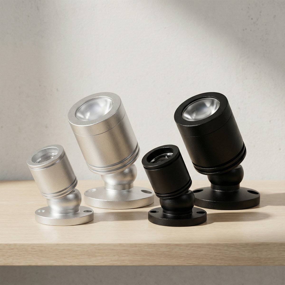 Mini LED Spotlamp met USB-Aansluiting - Verstelbare Accentverlichting in Warm & Koel Wit, 30° Bundelbreedte, Aluminium Afwerking