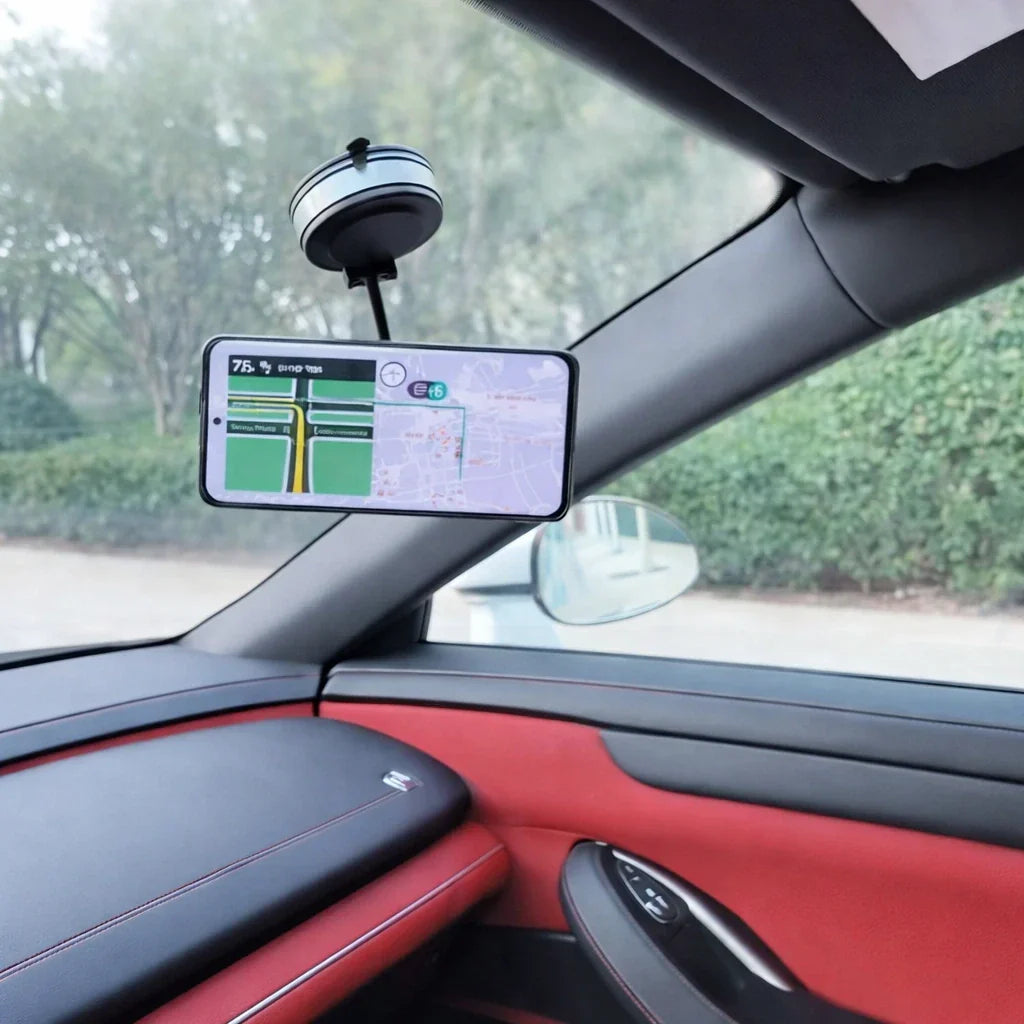 Magnetische Telefoonhouder met Vacuümzuigvoet voor Dashboard en Voorruit - Volledige 360° Draaiing