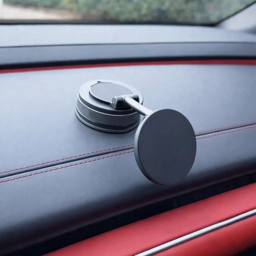 Magnetische Telefoonhouder met Vacuümzuigvoet voor Dashboard en Voorruit - Volledige 360° Draaiing