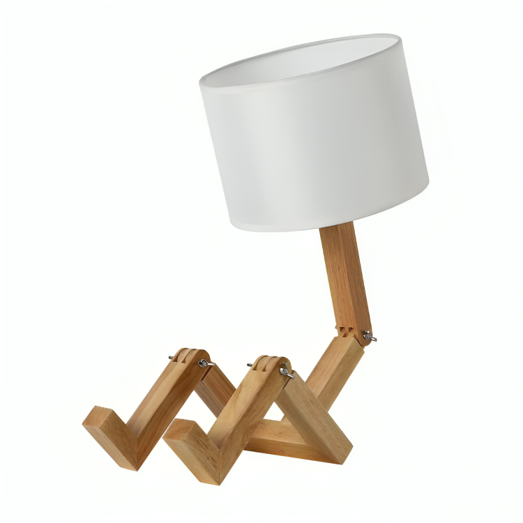 Scandinavische leeslamp met geïntegreerd boekenplankje - verstelbaar licht & compact design