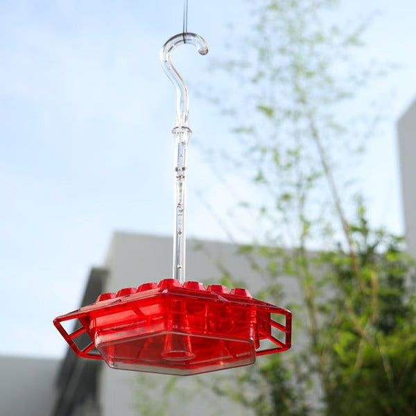 Kolibrivoeder met Ingebouwde Mierengracht 30 Drinkopeningen Transparant Hangend Voederhuis voor Tuin Balkon