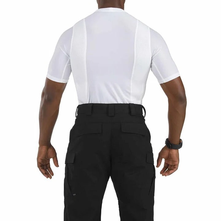 Tactisch T-Shirt met Verborgen Holsters Zwart Wit Elastisch Ademend Comfortabel Voor Links & Rechts Gebruik
