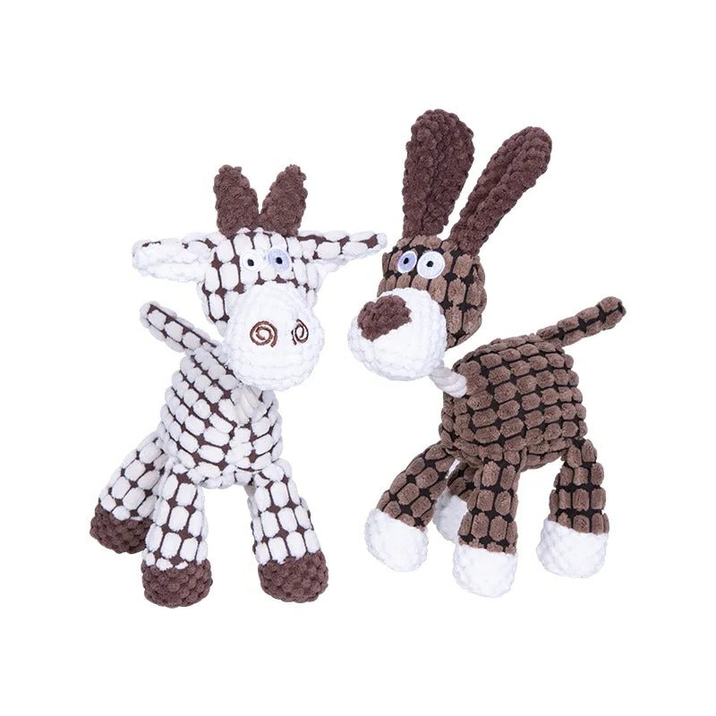 Bijtbestendig Pluche Speelgoed met Pieper voor Honden Konijn Ezel Giraffe Stressvermindering Huisdier