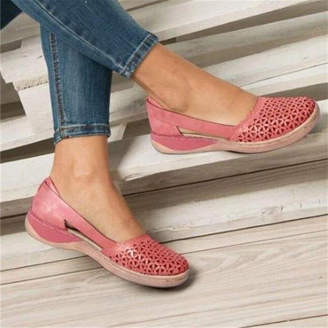Dames Ballerina's met Verbreed Teengedeelte voor Hallux Valgus Comfortabele PU Leren Platte Schoenen Dagelijks