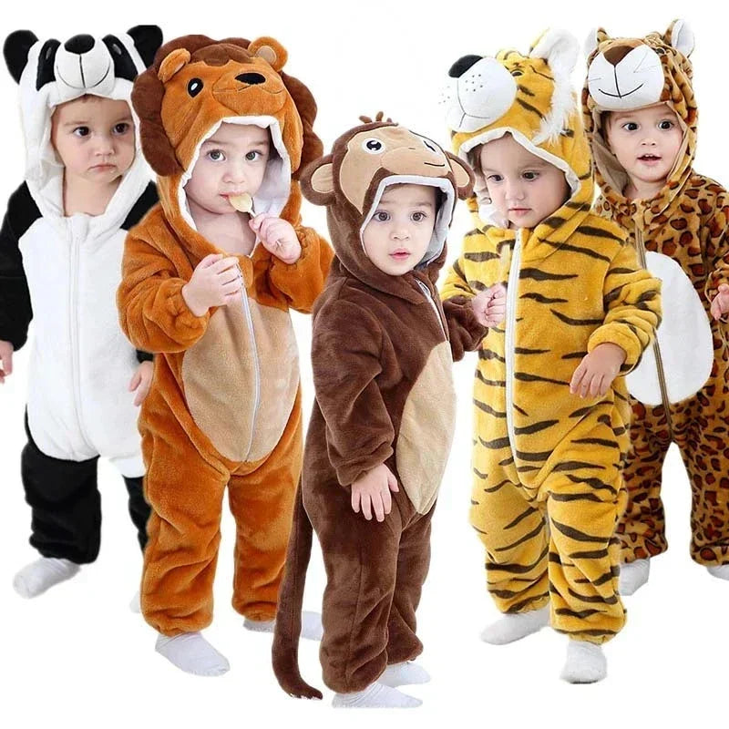 Baby onesie panda katoen polyester zwart wit baby pyjama dierenpak met capuchon uniseks huispak peuter