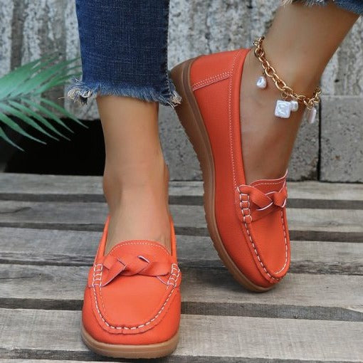 Orthopedische Loafers Dames Leer Instapschoenen Brede Pasvorm Antislip Comfortschoenen voor Dagelijks