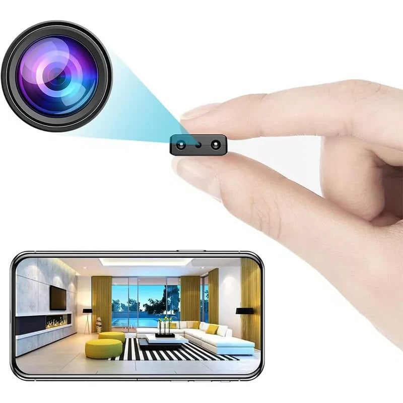 Compacte WiFi Beveiligingscamera Full HD 1080P met Nachtzicht Bewegingsdetectie en App Bediening voor Thuis