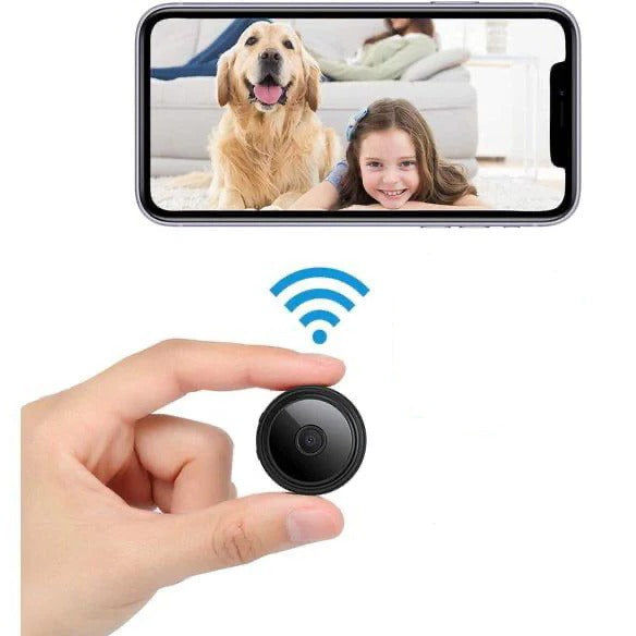 Draadloze Mini Beveiligingscamera met Magnetische Bevestiging en Live Audio-Video Feed voor Binnen en Buiten
