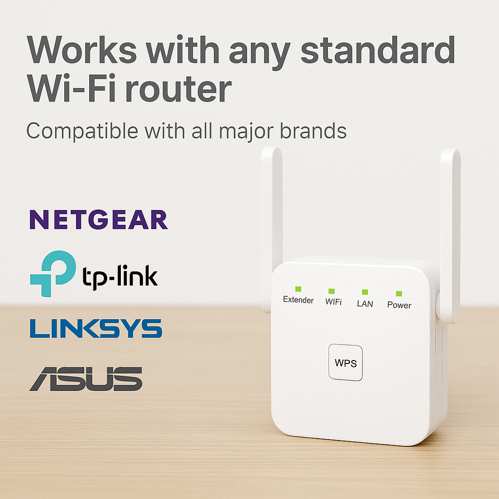 Wifi Versterker 5G Dual Band 300Mbps Tot 1000ft WPS