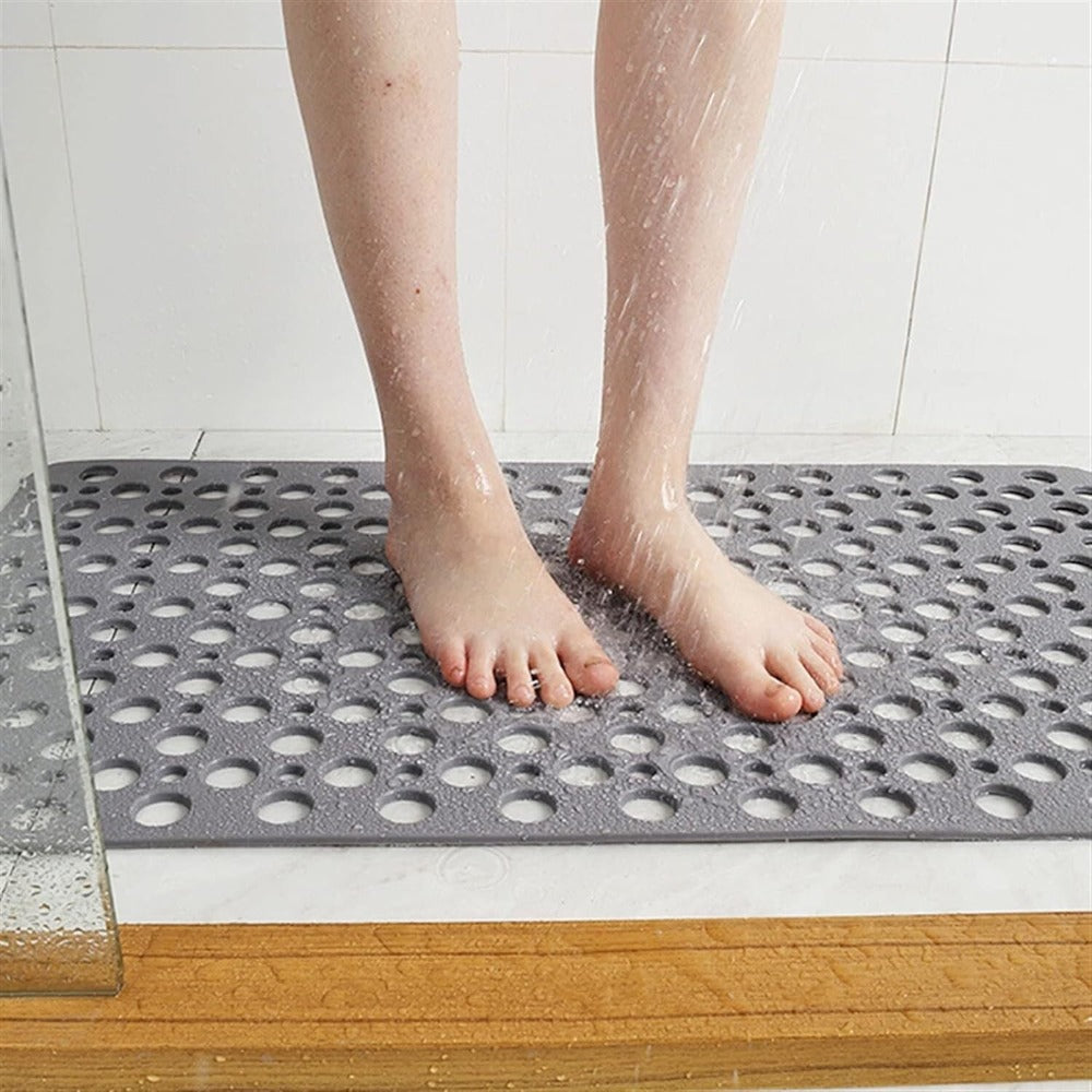 Antislip Douchematje met Zuignappen - Antibacterieel TPE Badmat - Sneldrogend & Veilig voor Douche en Bad
