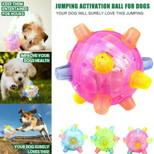 Interactieve Springbal met LED-Verlichting voor Honden Stimulerend Hondenspeelgoed Bewegingsactivatie