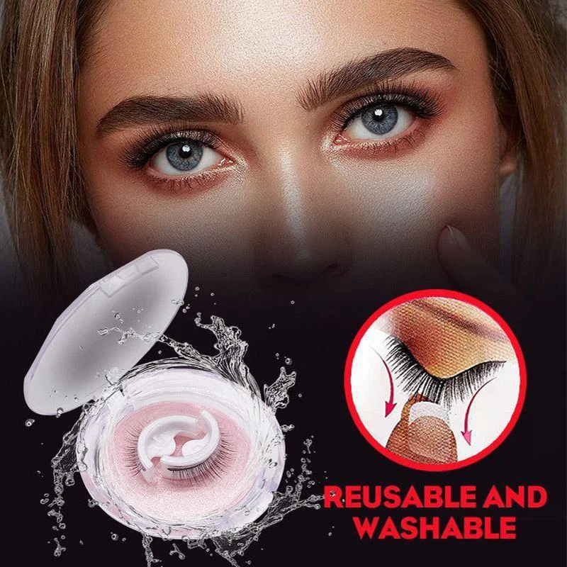 Herbruikbare Zelfklevende Wimpers Zonder Lijm Synthetische Vezels Natuurlijke Look Make-up Accessoire