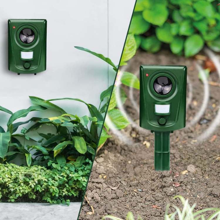 Ultrasonische Katten Verjager met Bewegingssensor voor Tuin | Afstotende Frequentie Waterdicht IPX4 Buiten Afschrikmiddel Kattenbestrijding
