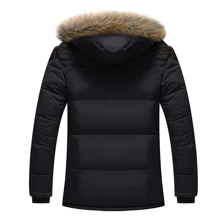 Gewatteerde Winterjas Waterafstotend met Afneembare Capuchon Fleece Gevoerd Winddicht Dames Outdoorjas