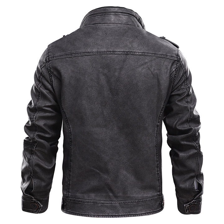 Leren Motorjack Heren PU Kunstleer Zwart Waterdicht Krasbestendig Biker Jas Duurzaam Stijlvol Motorkleding