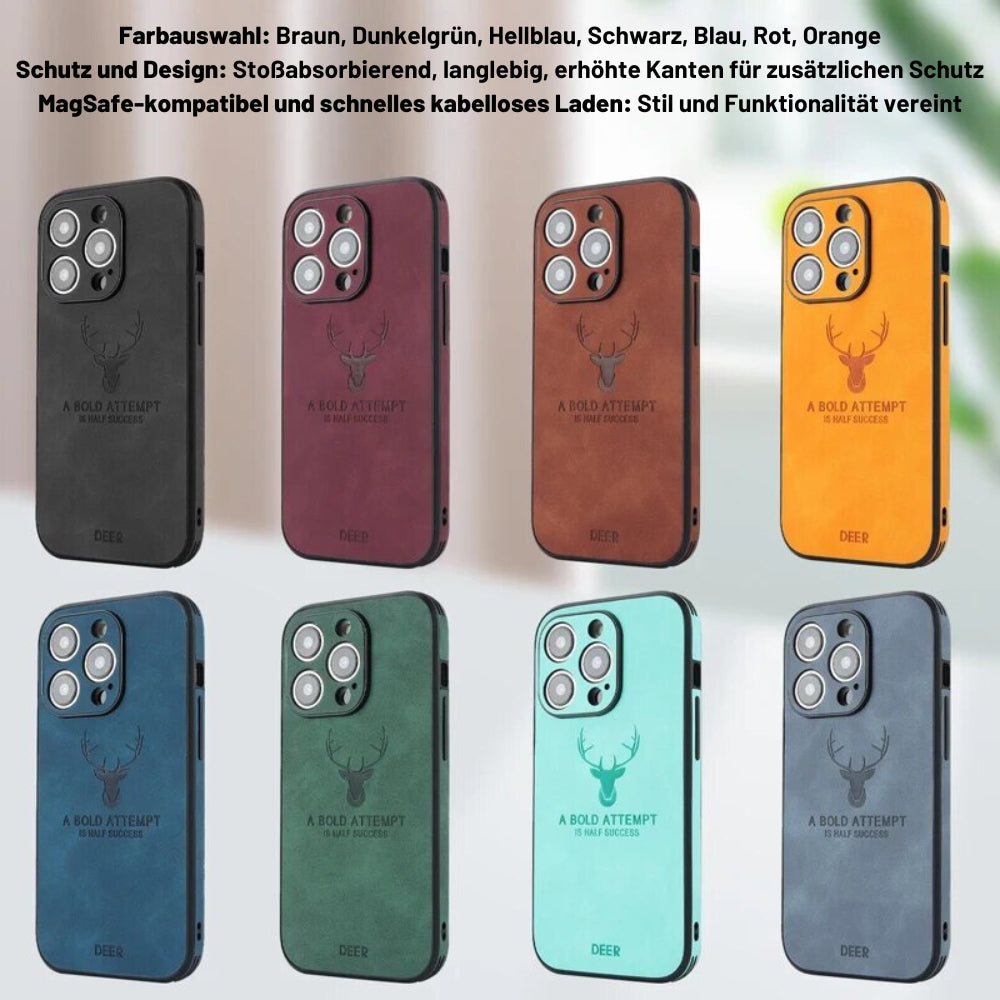 Smartphone Hoesje in Leerlook - Slank Design met Valbescheming & MagSafe-Compatibiliteit voor iPhone 16/15/14/13/12