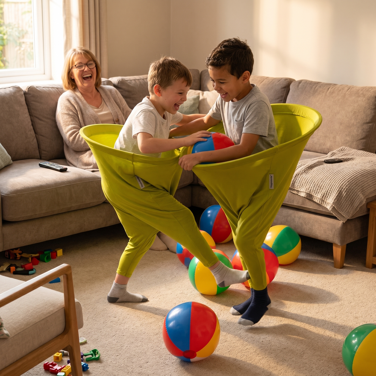 Gigantische Granny Broek Partyspel - Bal Vangen Indoor & Outdoor
