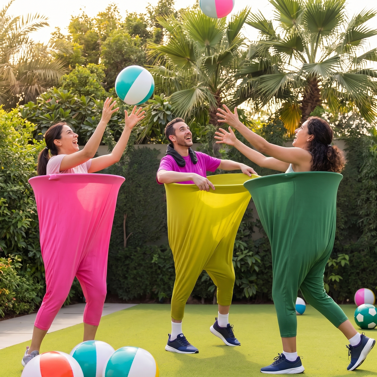 Gigantische Granny Broek Partyspel - Bal Vangen Indoor & Outdoor