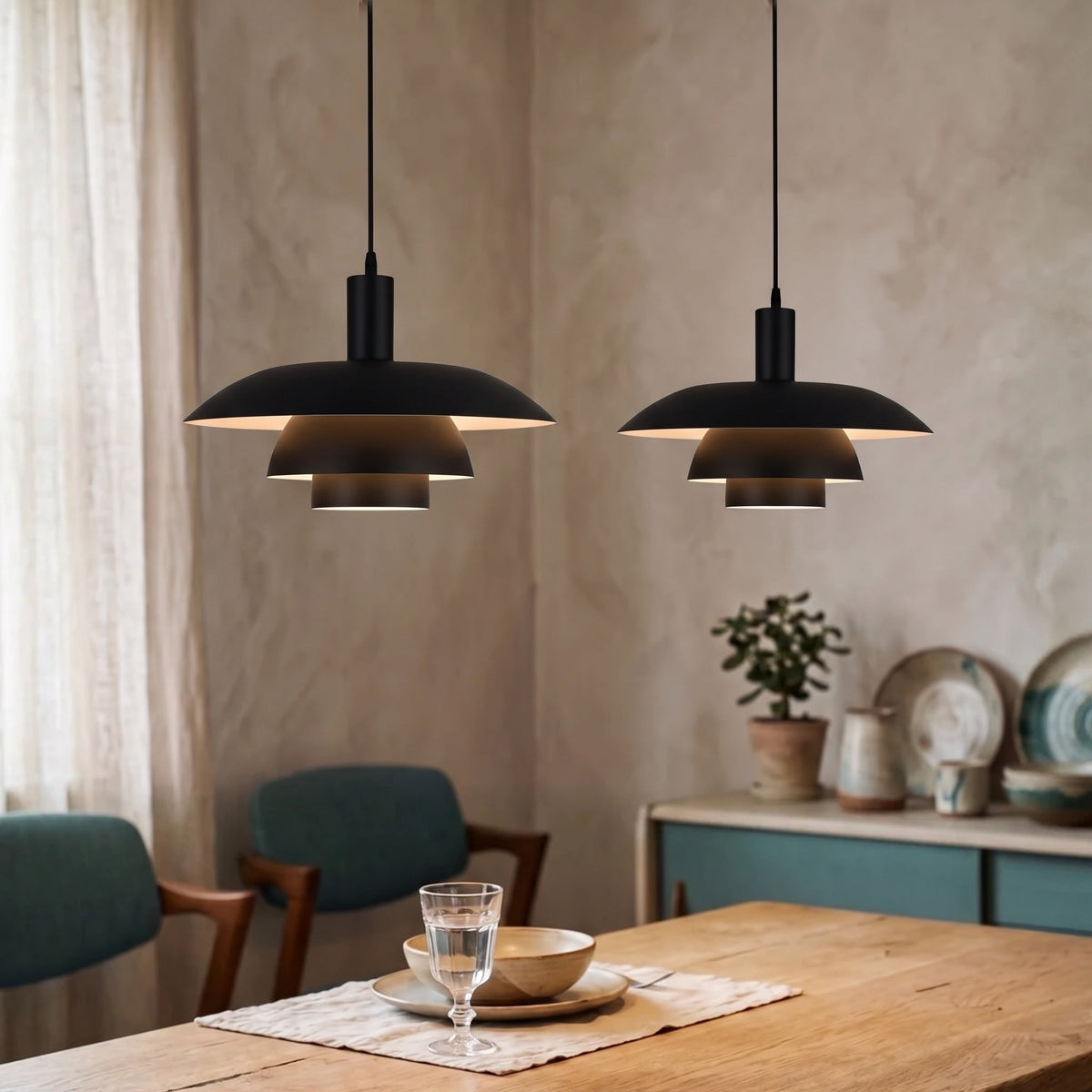 Scandinavische Metalen Hanglamp LED Dimbaar voor Eetkamer Keuken Woonkamer Plafondverlichting 29-39cm